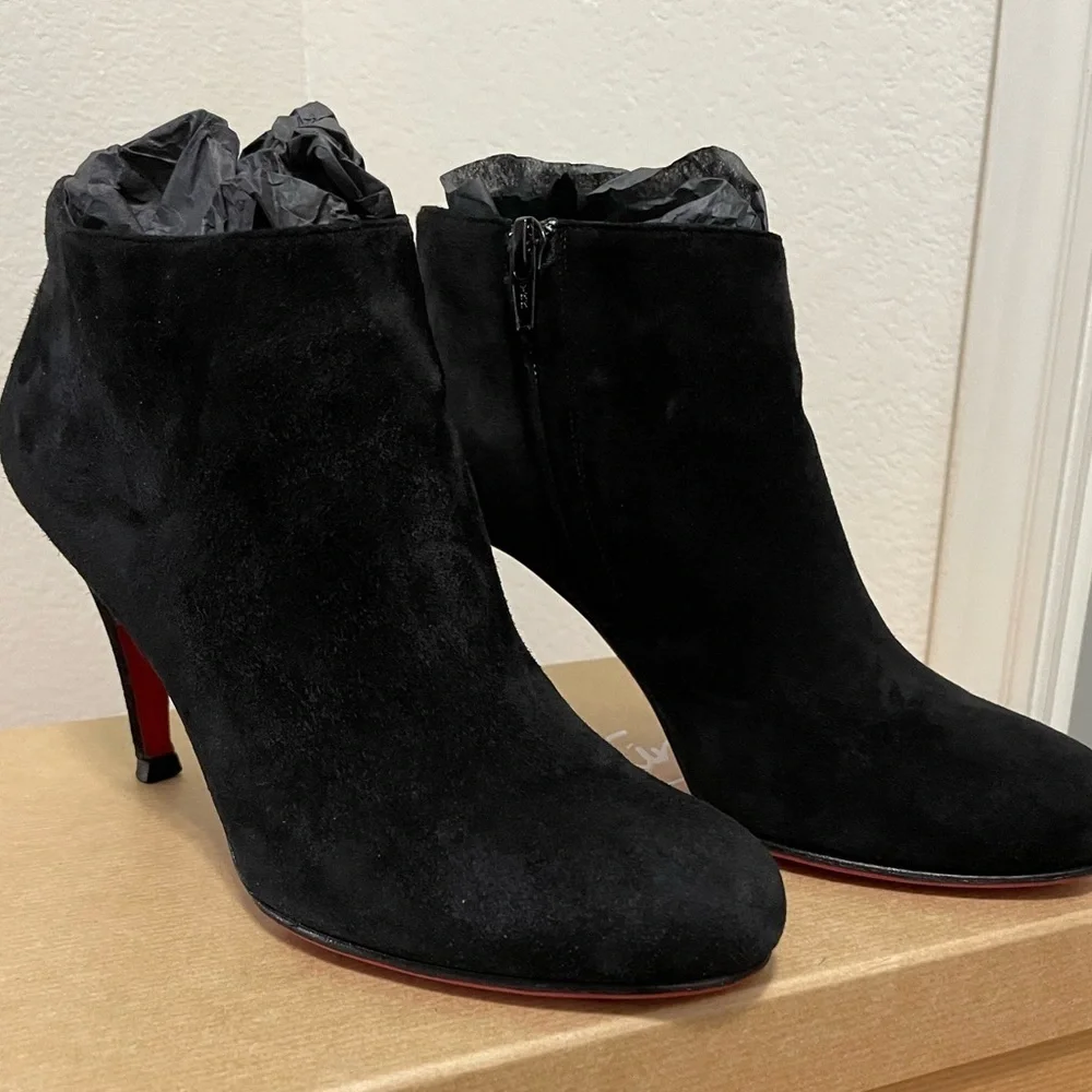 Christian Louboutin, Belle bootie, Lux Veau Velour EU37 85mm black suede - Picture 4 of 12